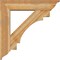 Ekena Millwork Merced Traditional Rough Sawn Bracket w/ Offset Brace, Western Red Cedar, 8"W x 36"D x 36"H BKT0806X36X36MRC01RWR - alternate 4